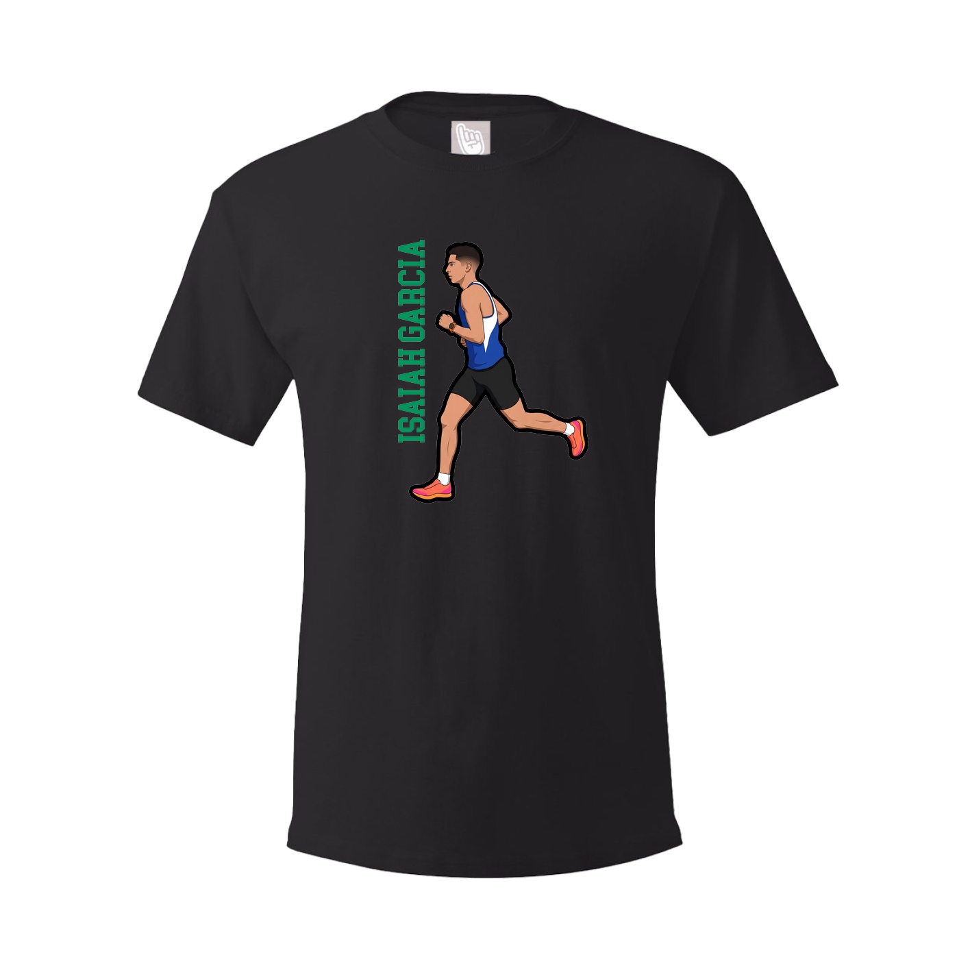 Youth Tee — Name Vertical in Black