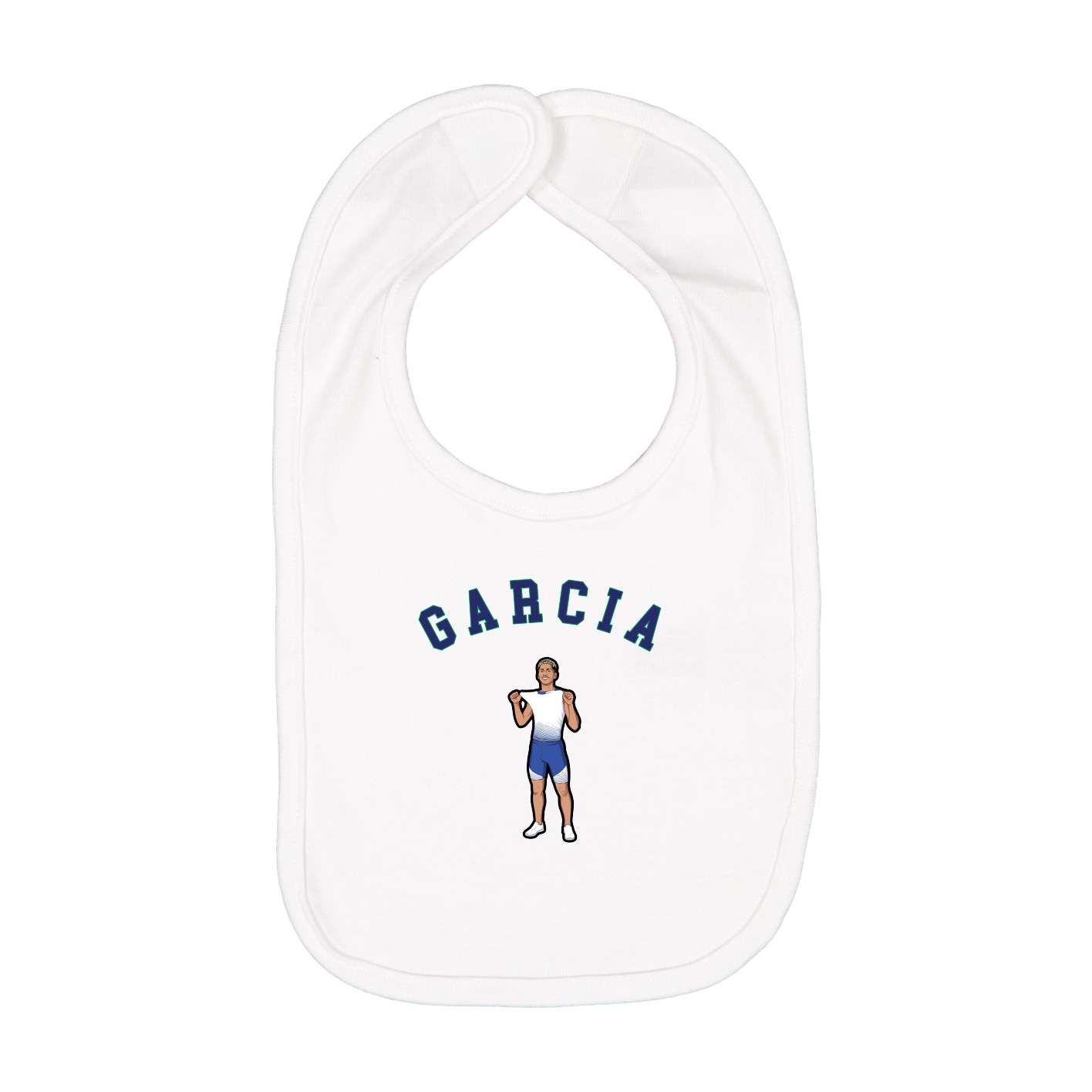 Infant Bib — Shirsey Arch in White