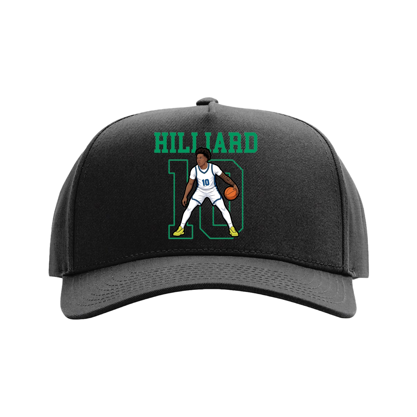 Full Fabric Five-Panel Champ Cap — Shirsey in Black