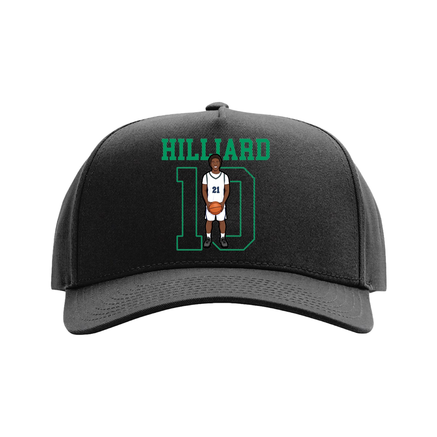 Full Fabric Five-Panel Champ Cap — Shirsey in Black