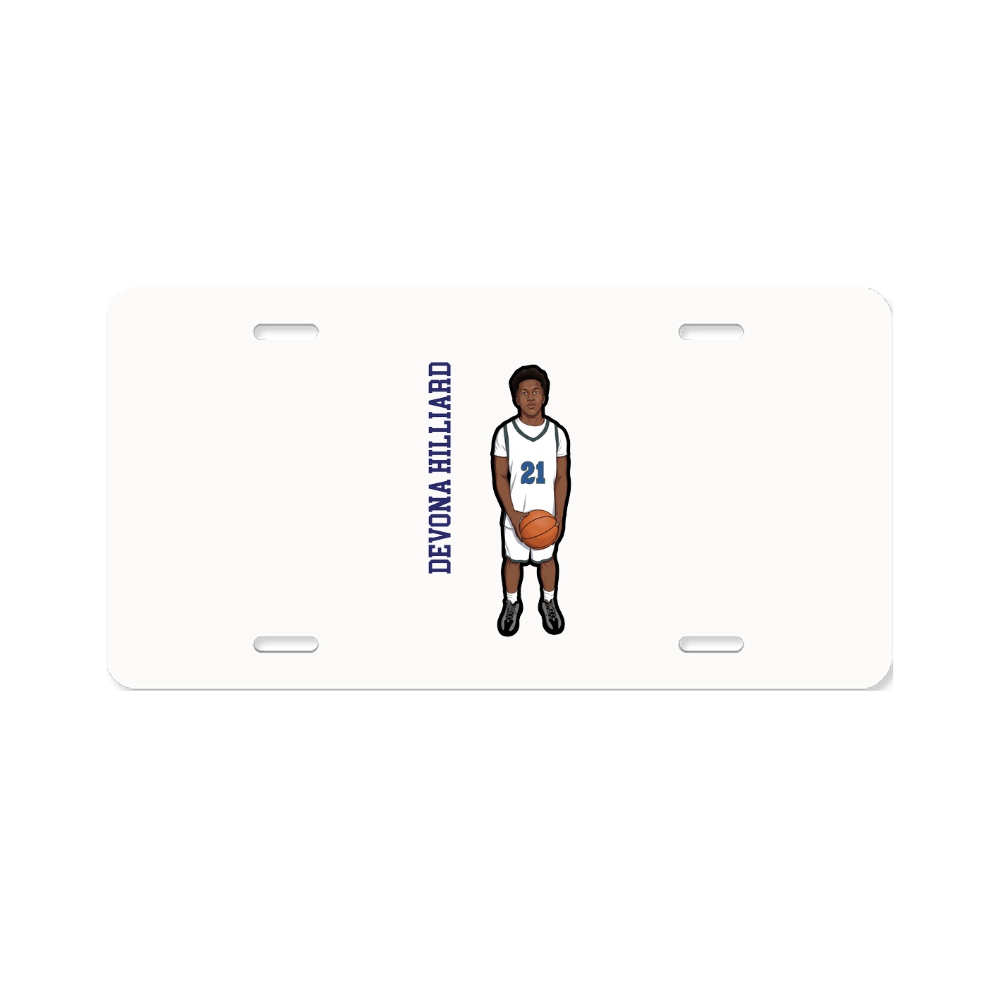 License Plate — Name Vertical in Classic