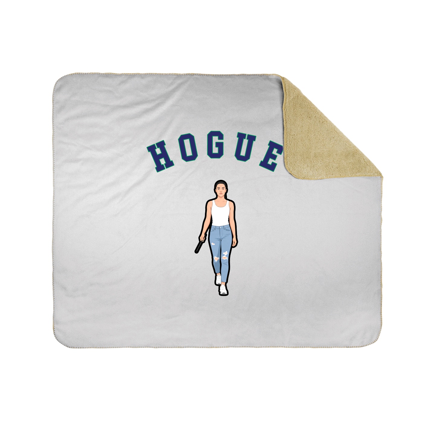 50x60 Sherpa Lined Throw Blanket