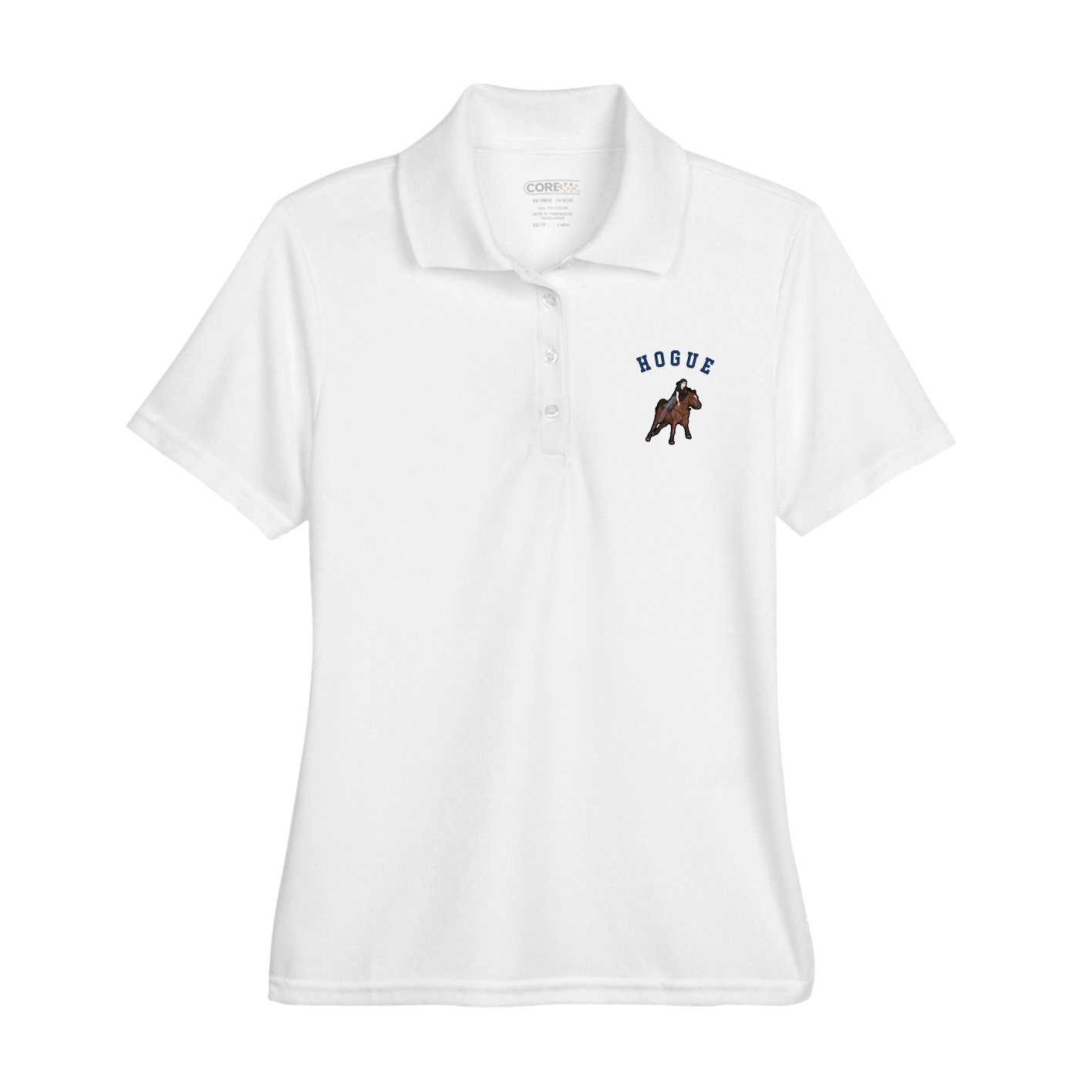 Womens Performance Polo — Shirsey Arch in White