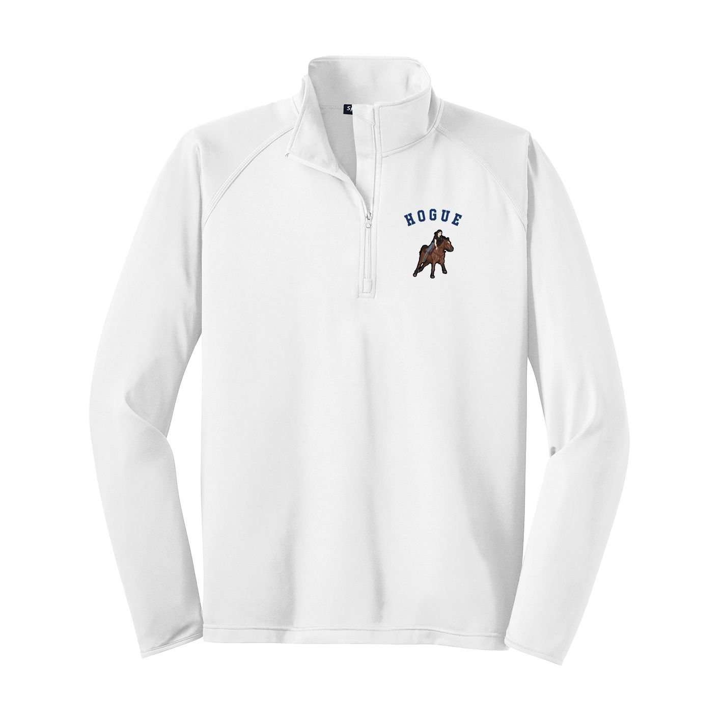 Q-Zip Pullover — Shirsey Arch in White