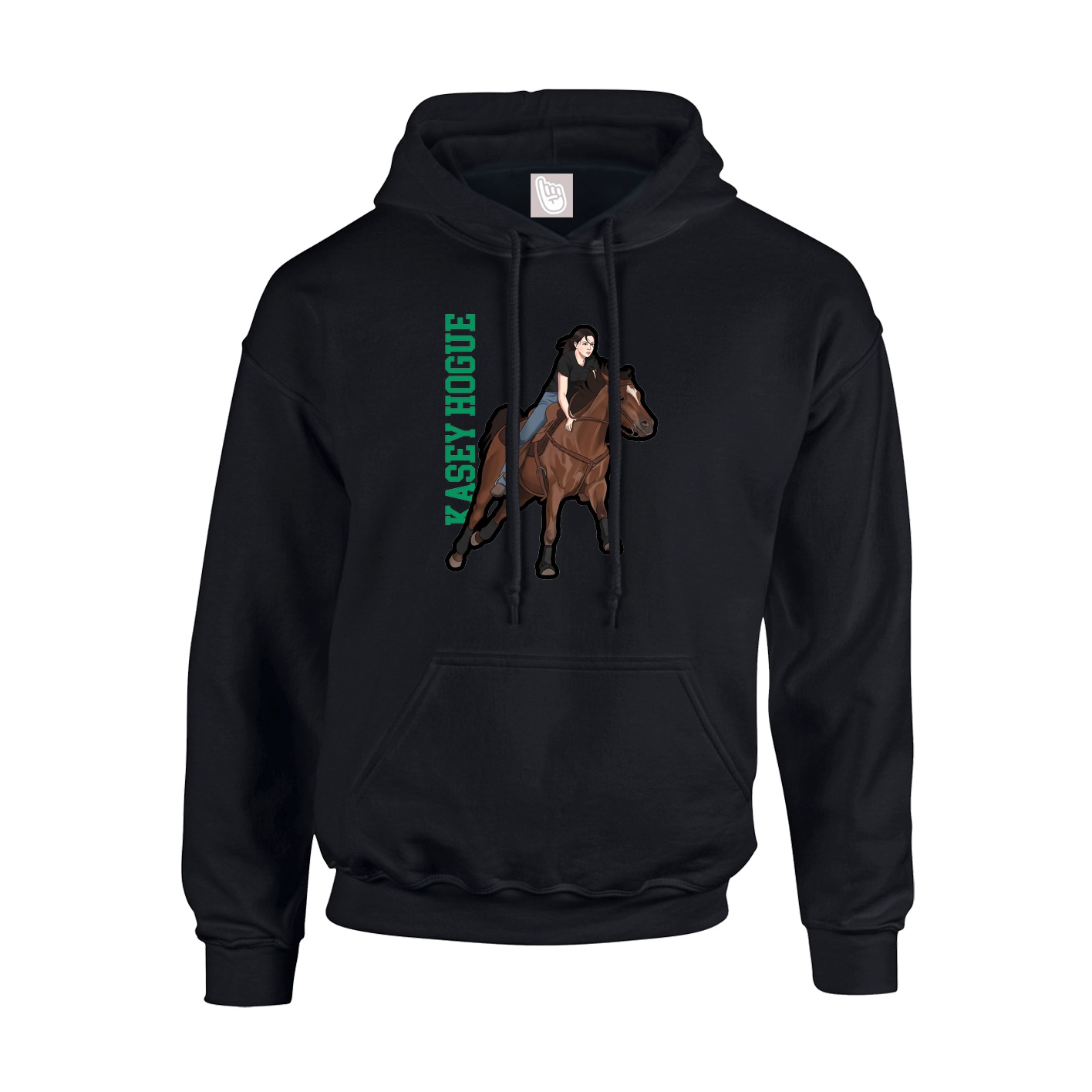 Hoodie — Name Vertical in Black