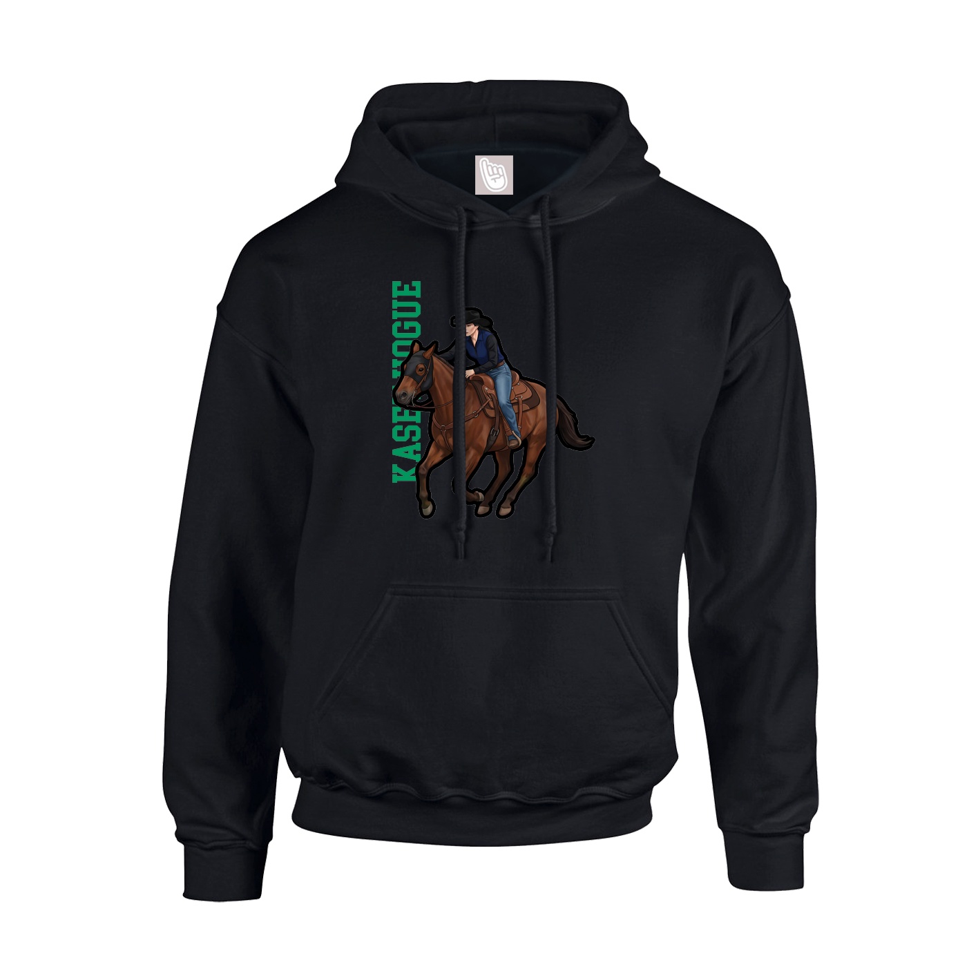 Hoodie — Name Vertical in Black