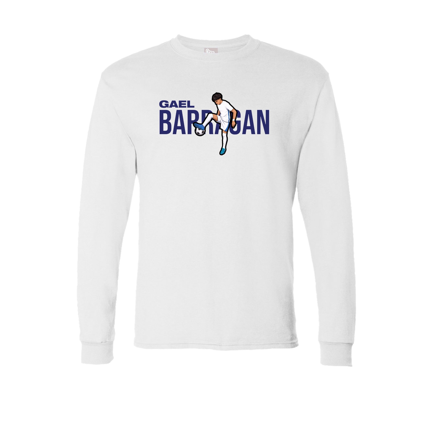 Long Sleeve Tee — Player Name in White