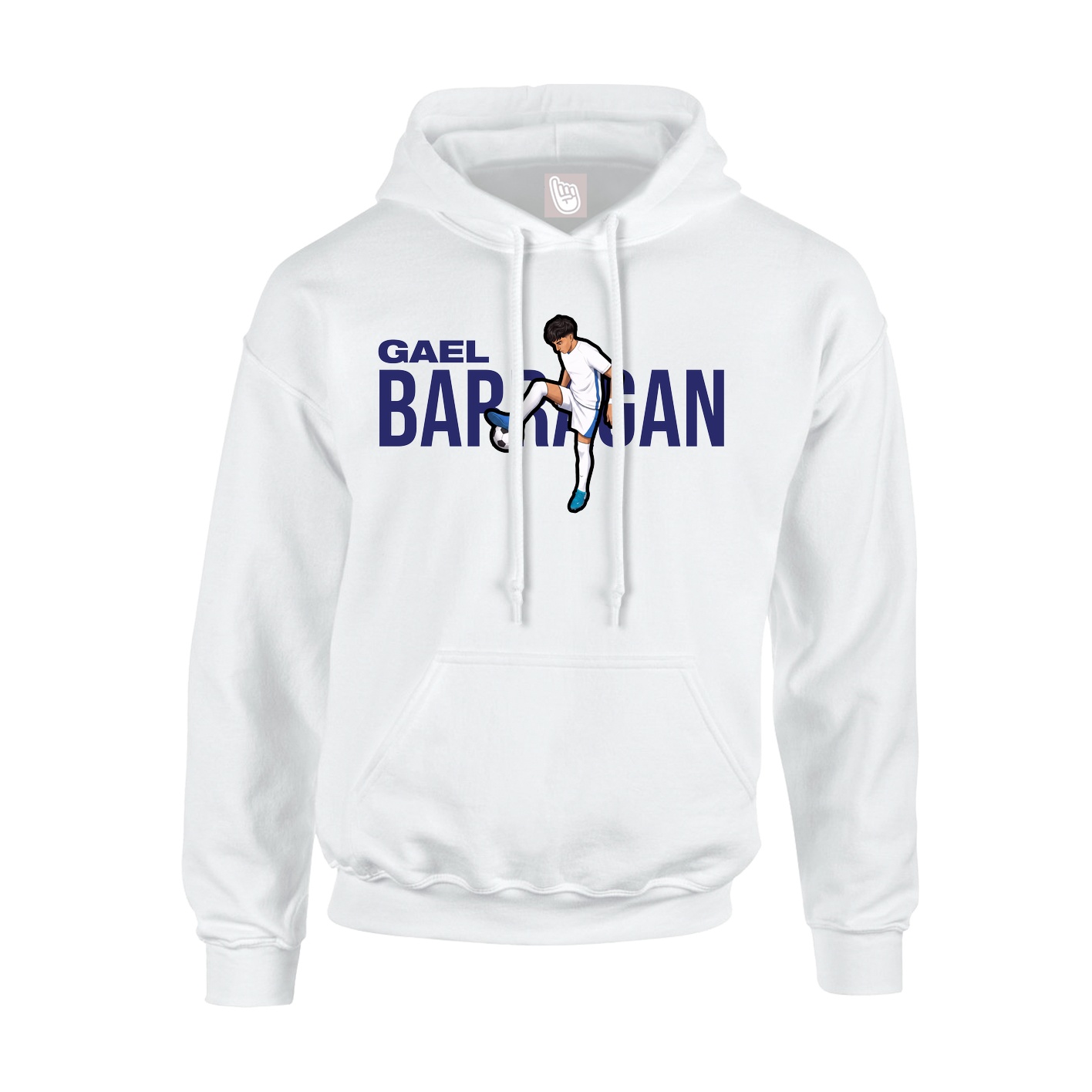 Youth Hoodie — Player Name in White