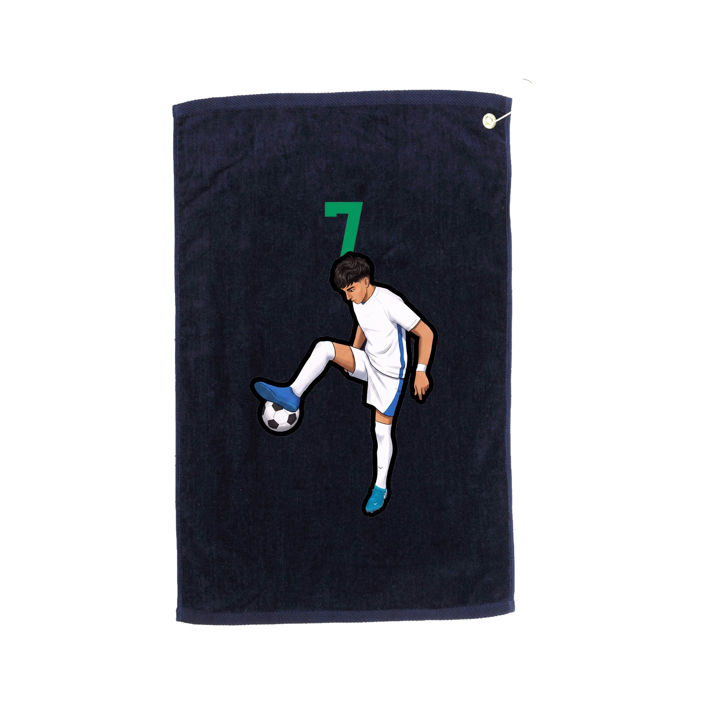 Golf Towel — Number Top in Navy