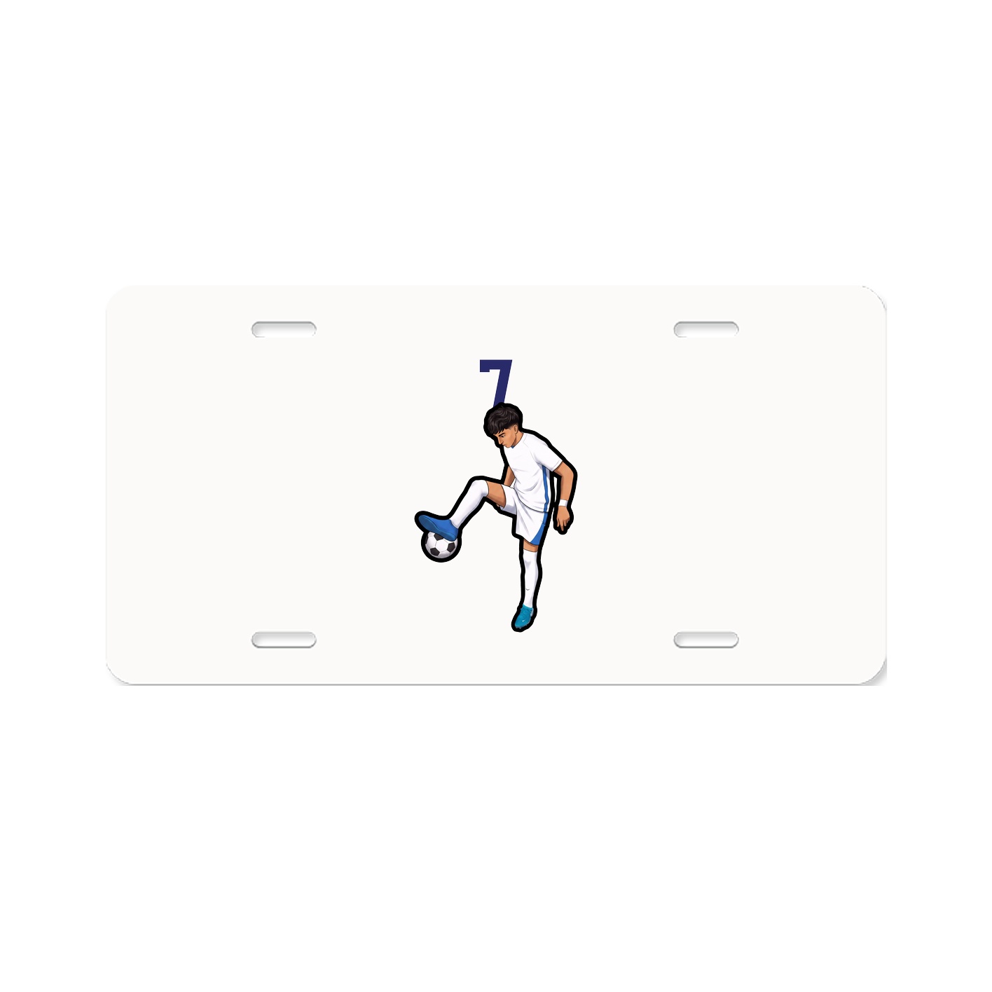 License Plate — Number Top in Classic