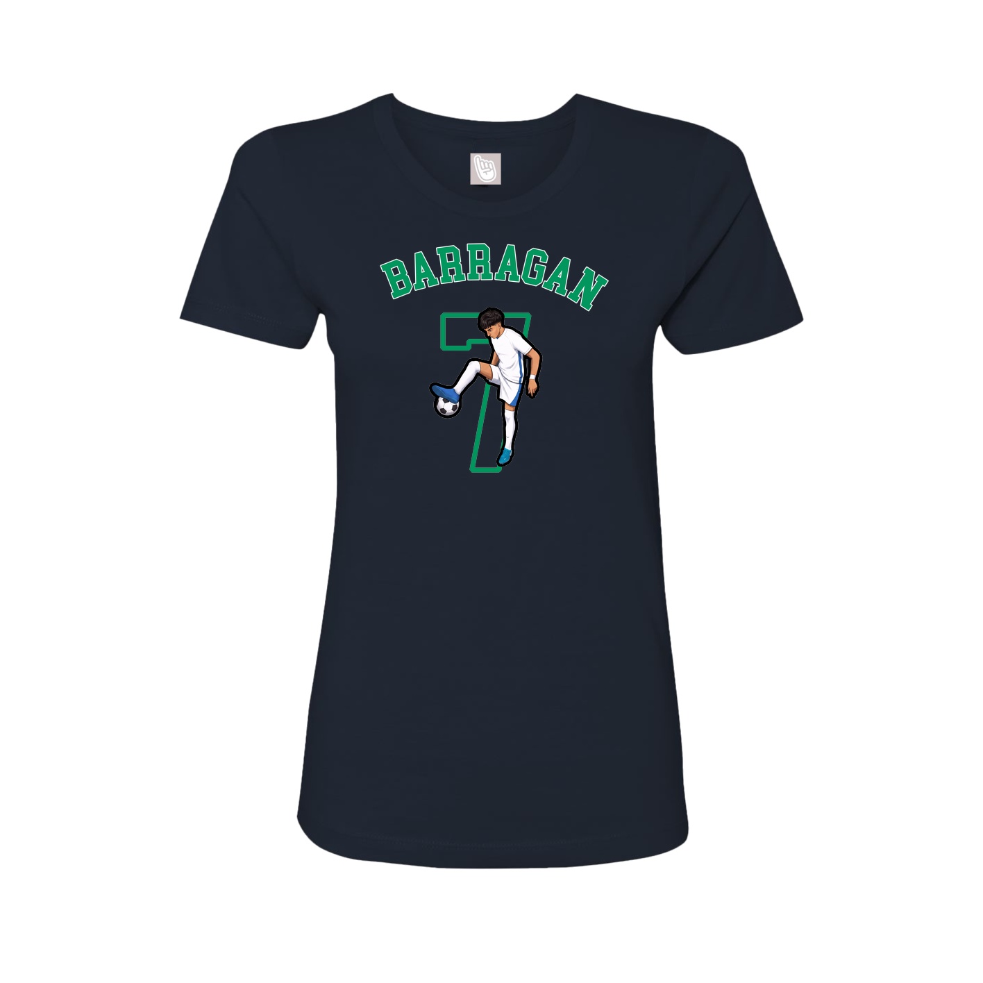 Fitted Women's Tee — Shirsey Arch in Navy