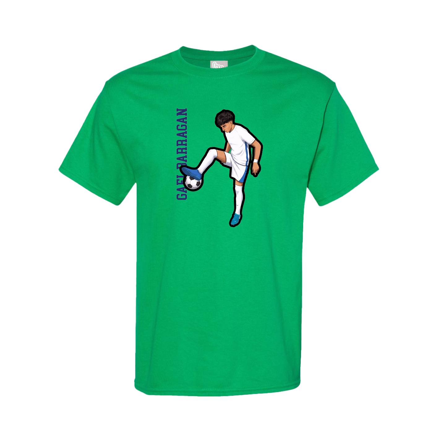 Tee — Name Vertical in Green