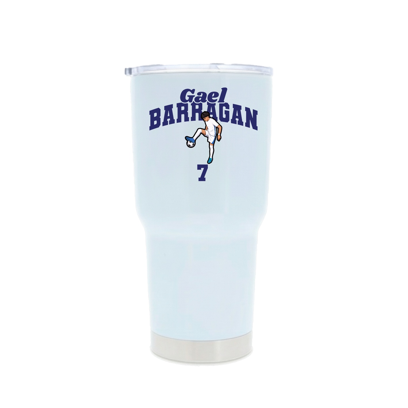 30oz Stainless Steel Tumbler — Signature Arch in White