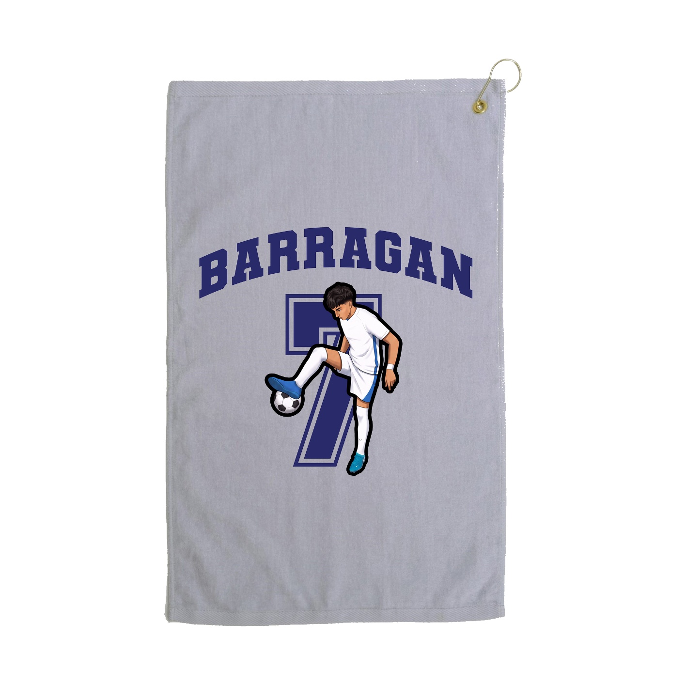 Golf Towel — Number in Grey