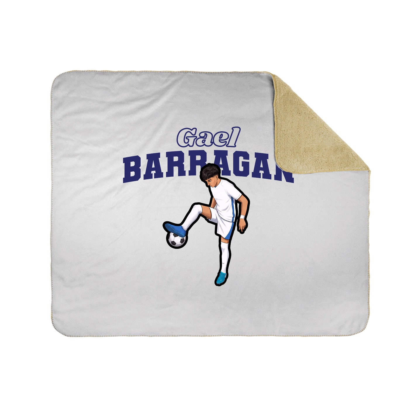 Throw Blanket — Name Arch in White