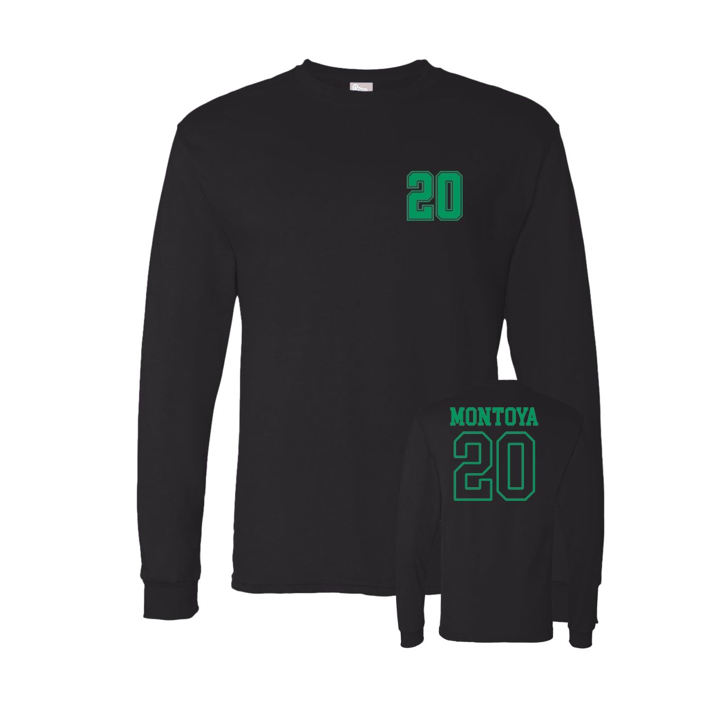 Long Sleeve Tee — Chest Back in Black