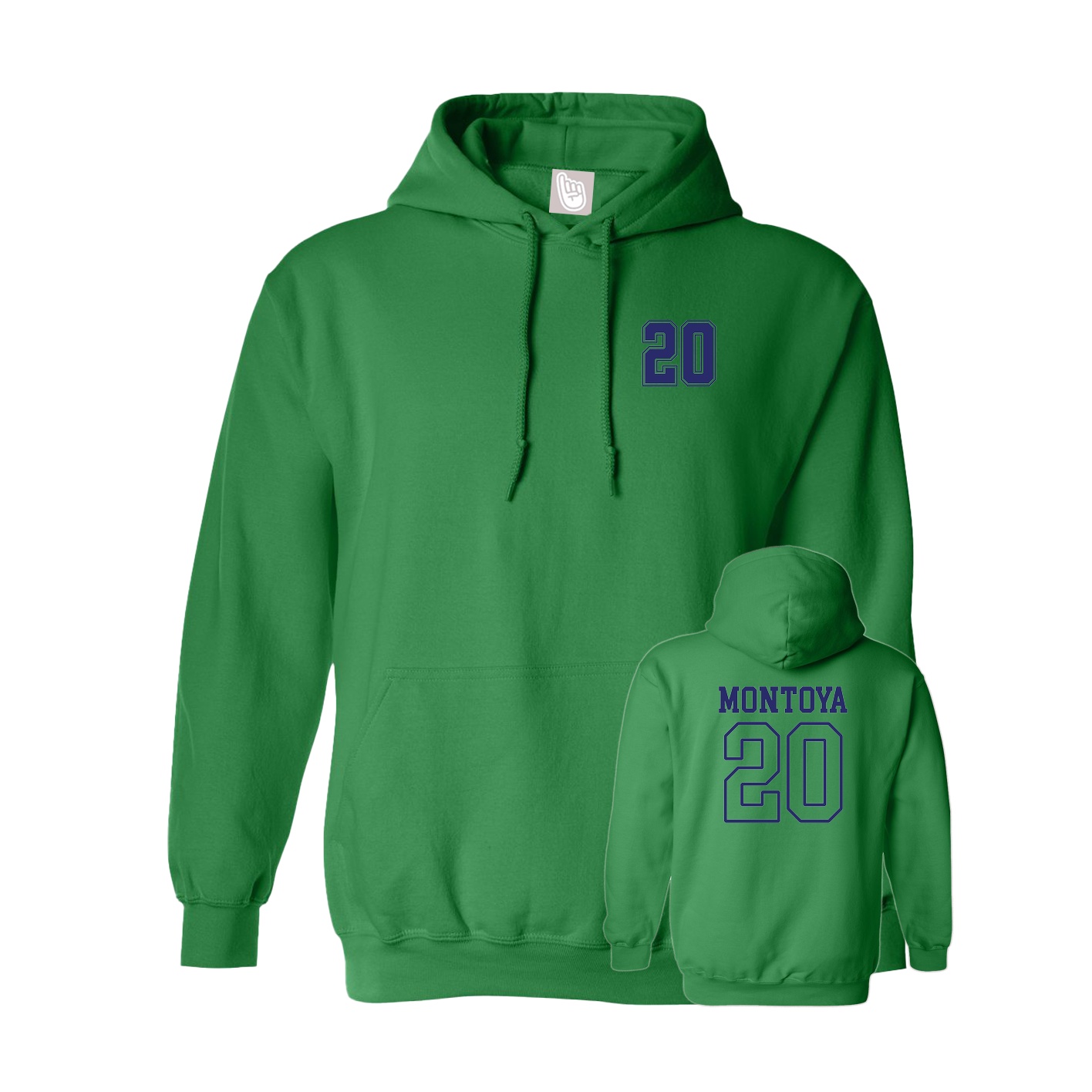 Hoodie — Chest Back in Green