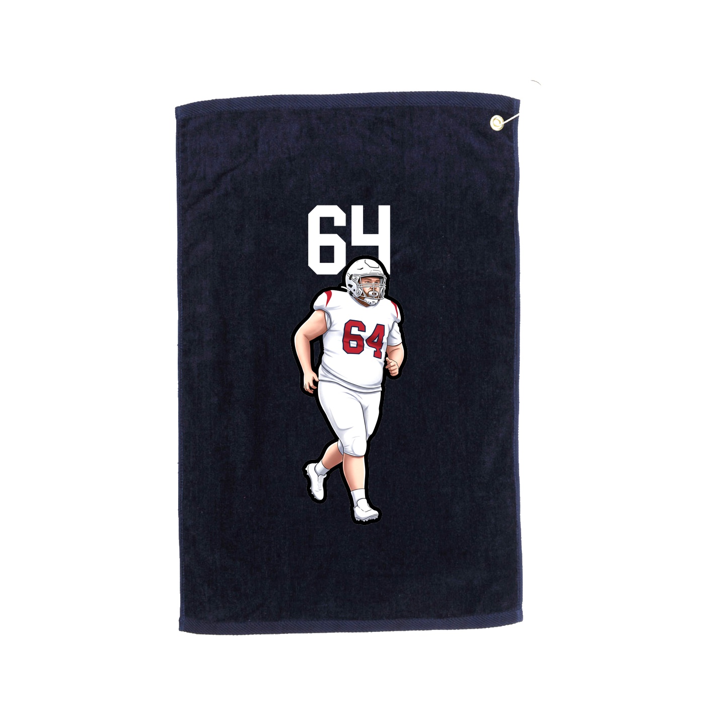 Golf Towel — Number Top in Navy