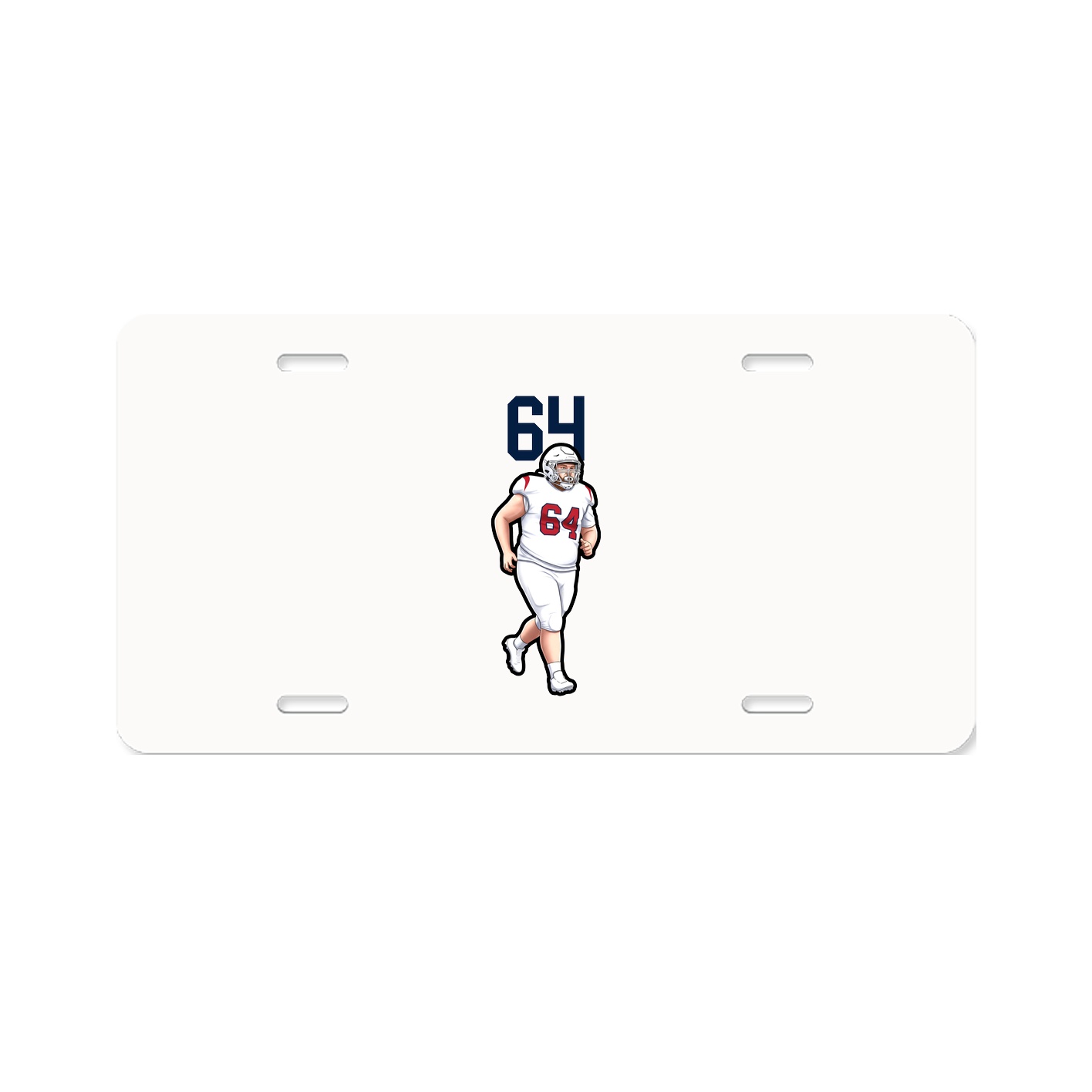 License Plate — Number Top in Classic