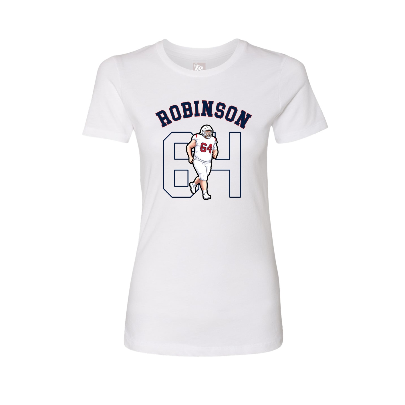 Fitted Women's Tee — Shirsey Arch in White
