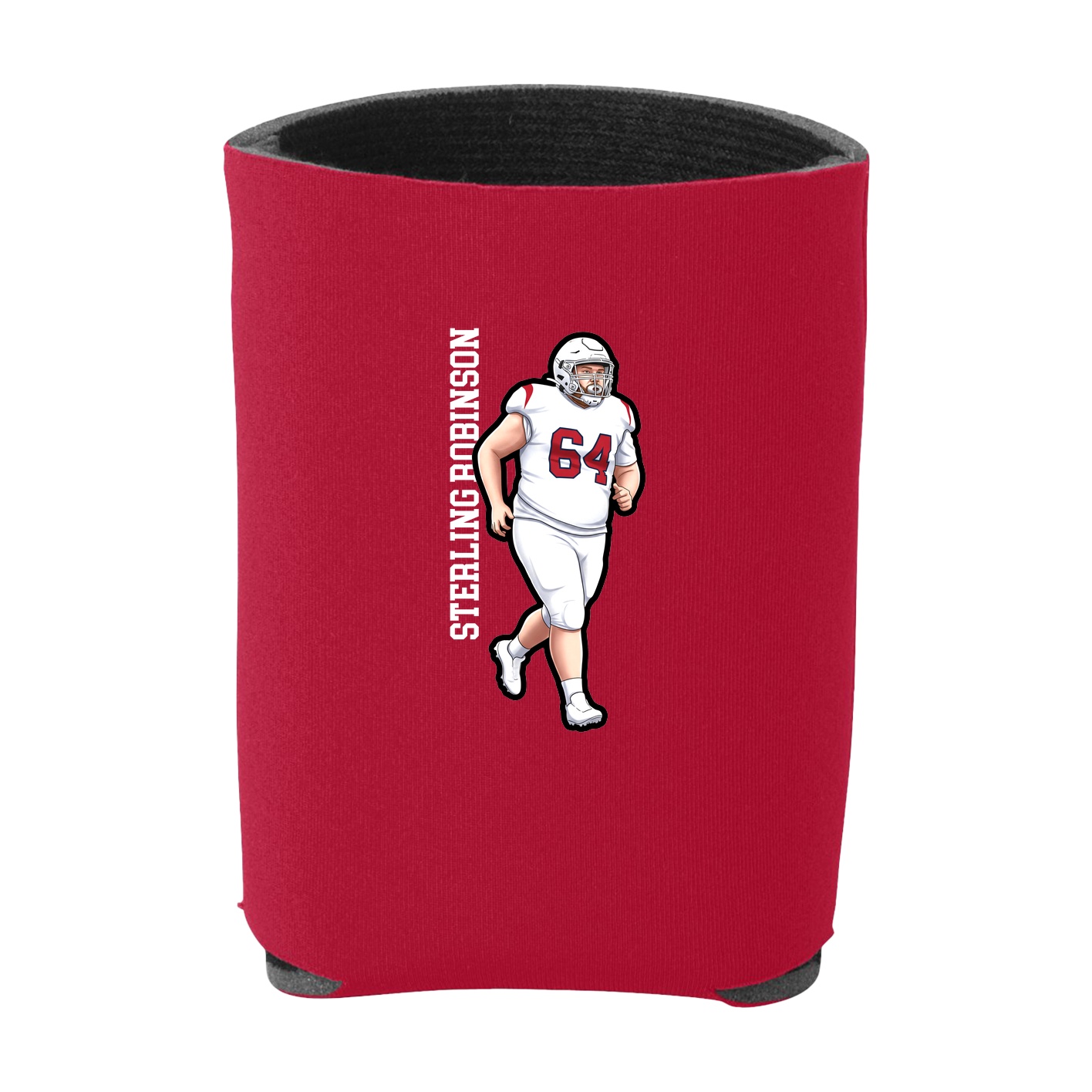Can Holder — Name Vertical in Red