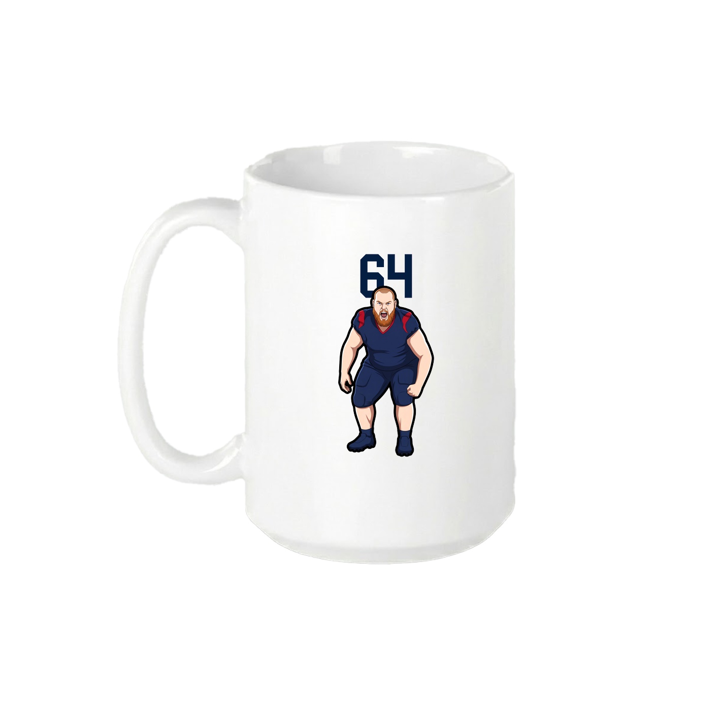 15oz Coffee Mug — Number Top in White