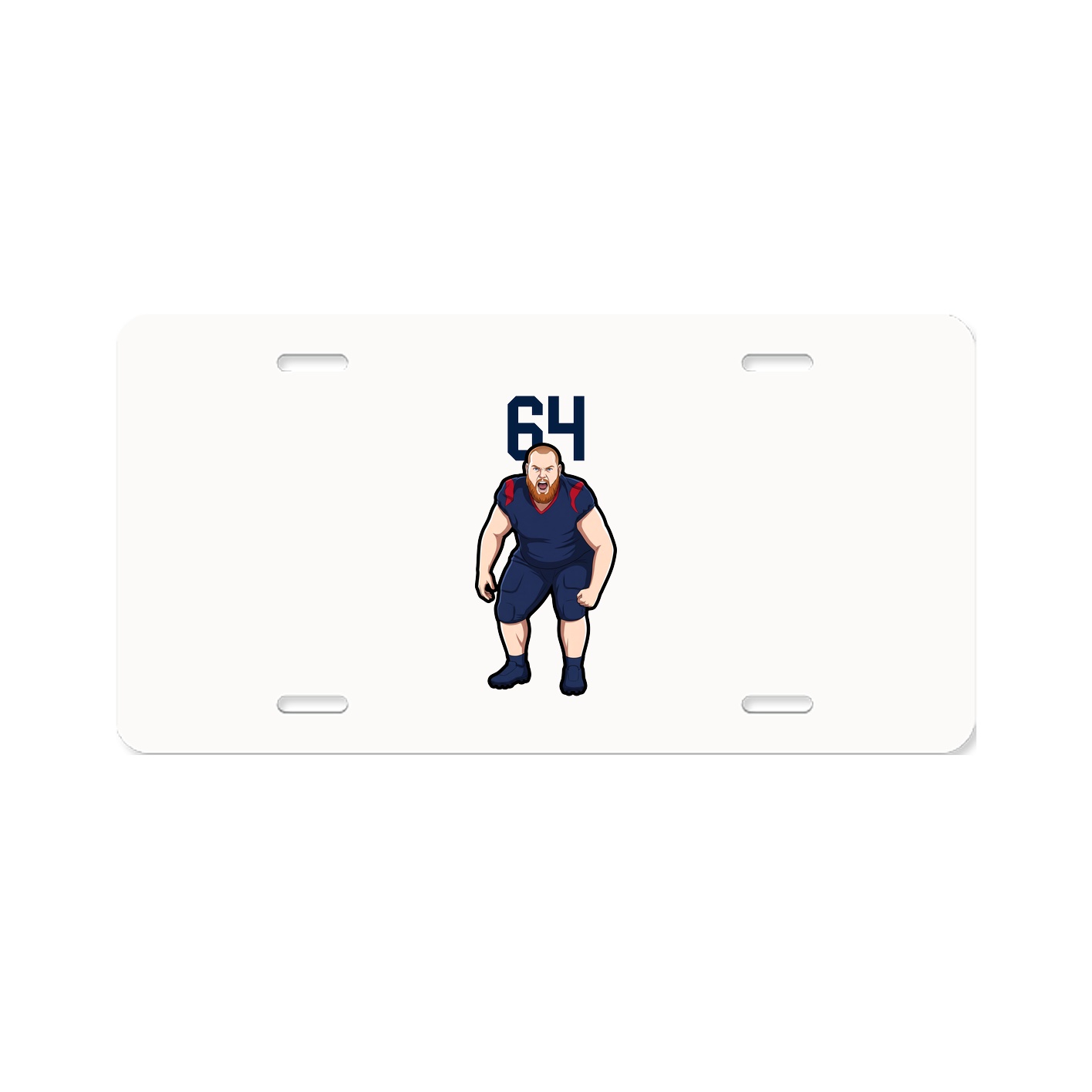 License Plate — Number Top in Classic