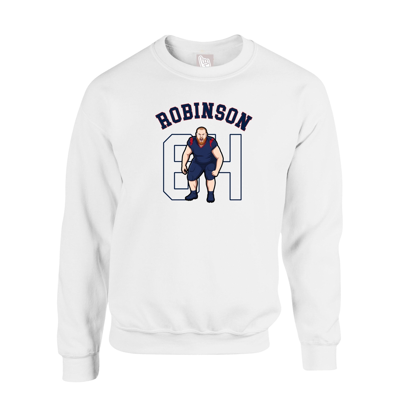 Fleece Crew — Shirsey Arch in White