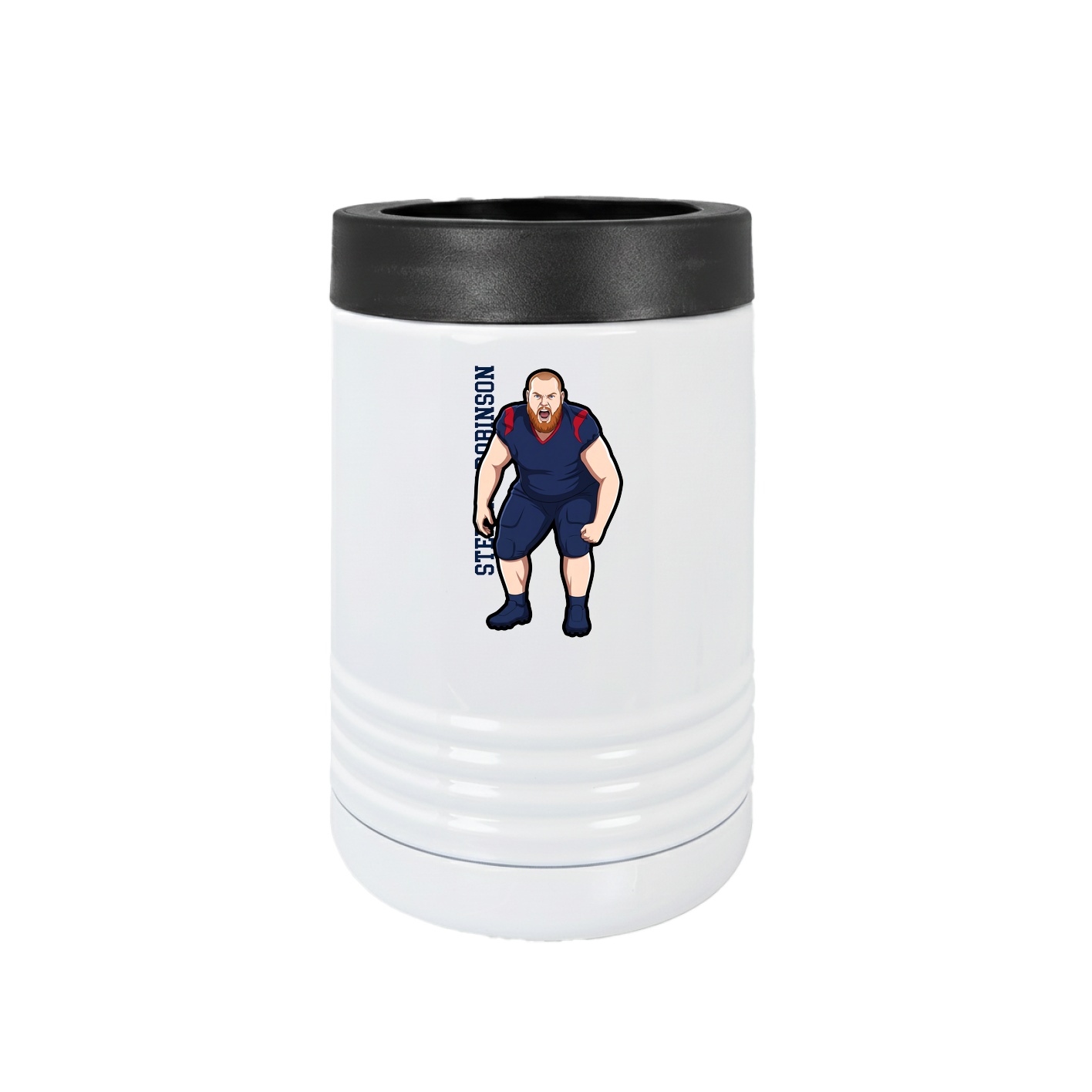 Beverage Holder — Name Vertical in White