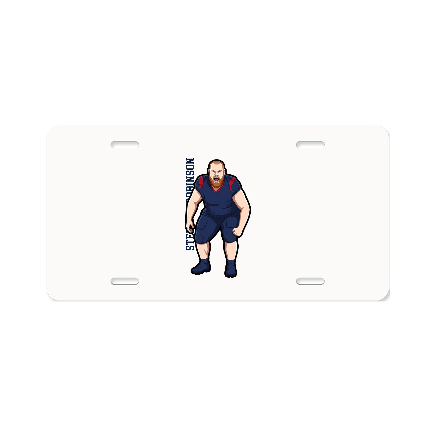 License Plate — Name Vertical in Classic