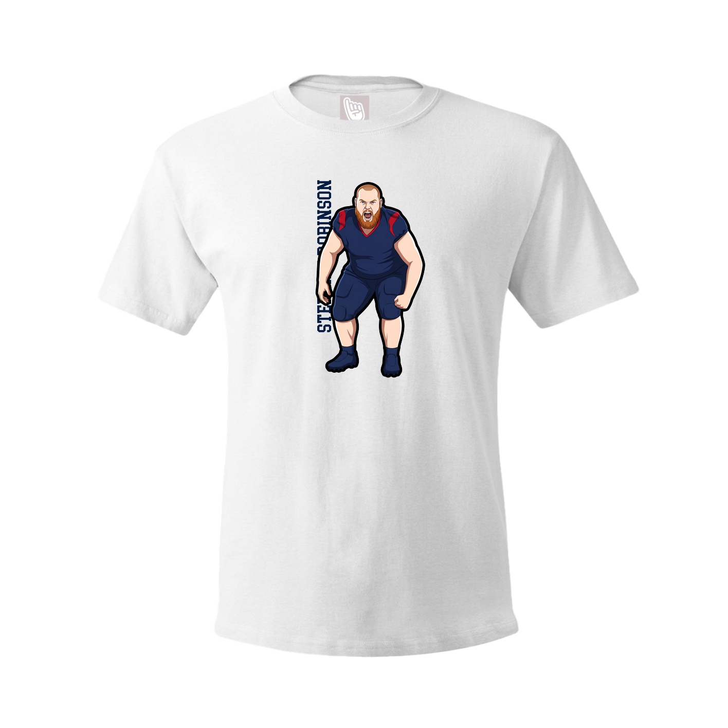 Youth Tee — Name Vertical in White