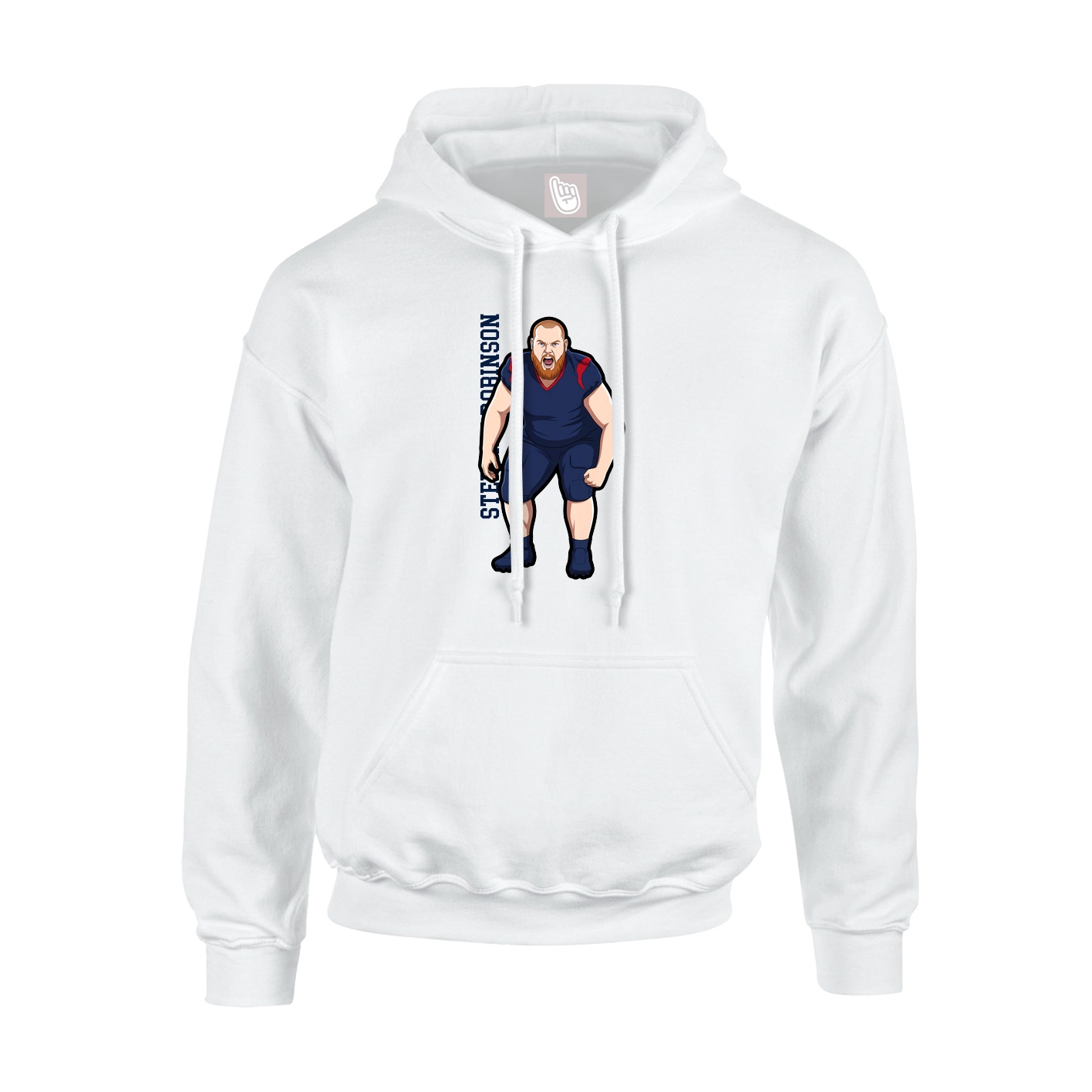 Hoodie — Name Vertical in White