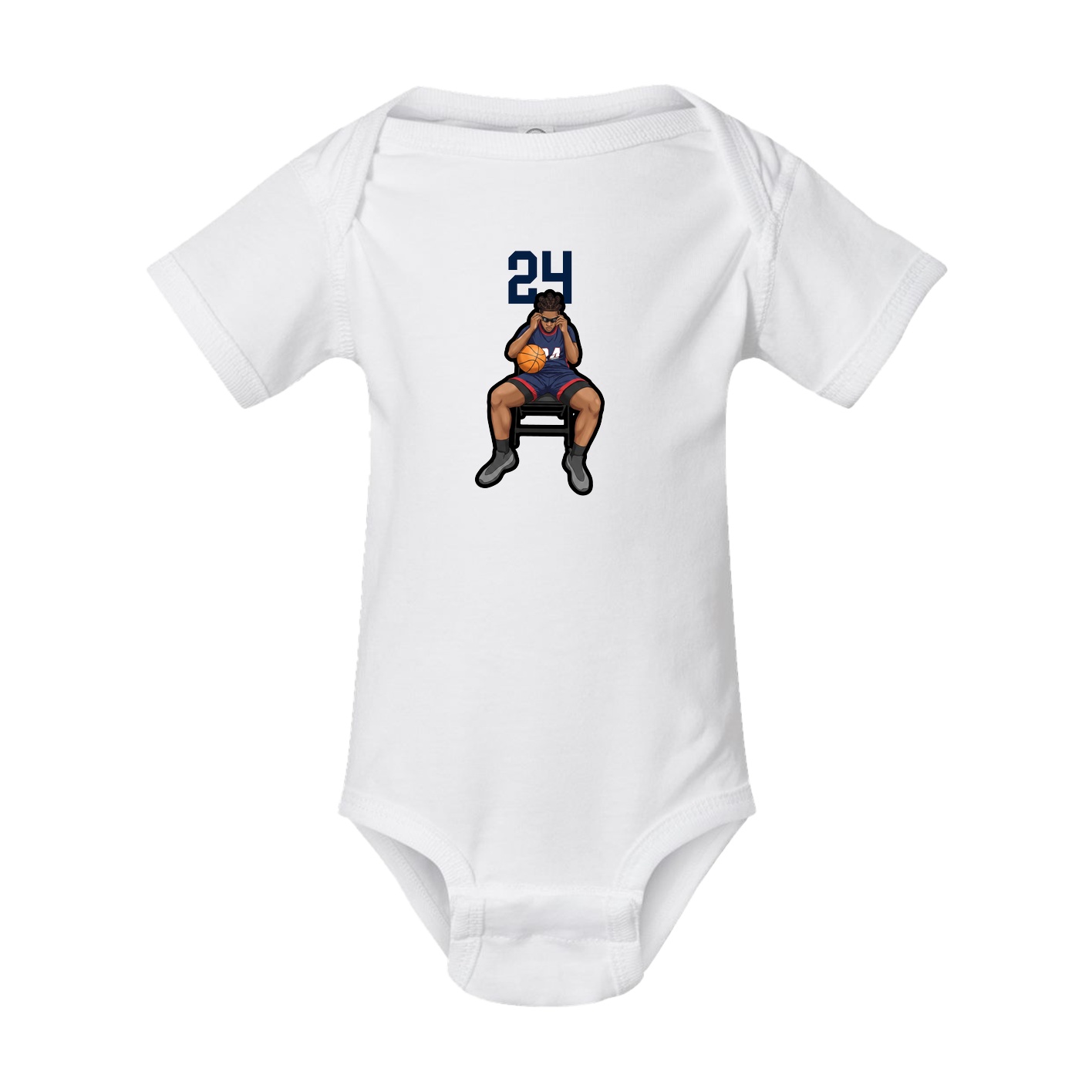 Baby Onesie — Number Top in White
