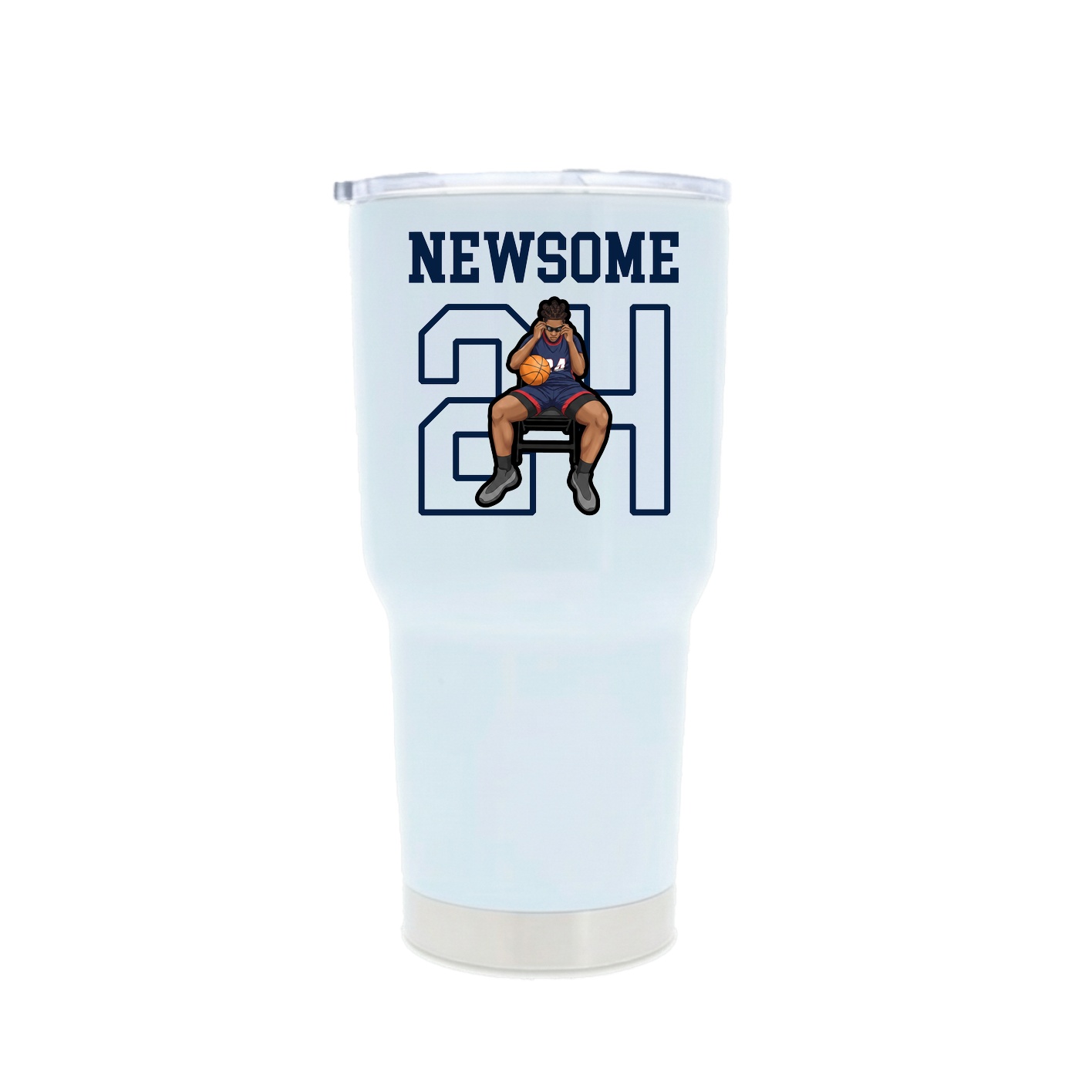 30oz Stainless Steel Tumbler — Shirsey in White