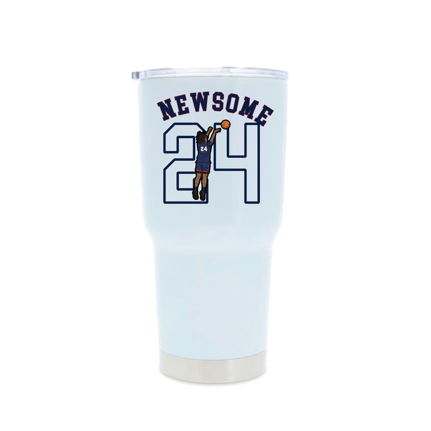 30oz Stainless Steel Tumbler — Shirsey Arch in White