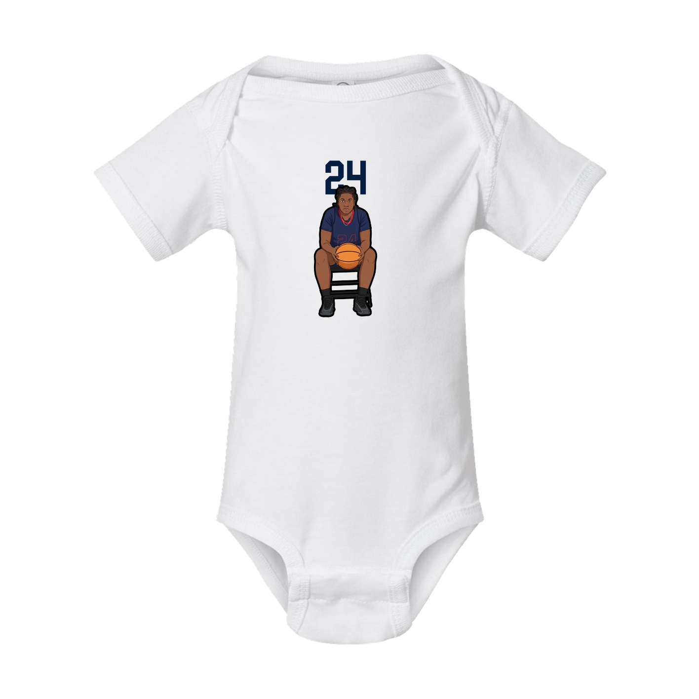 Baby Onesie — Number Top in White