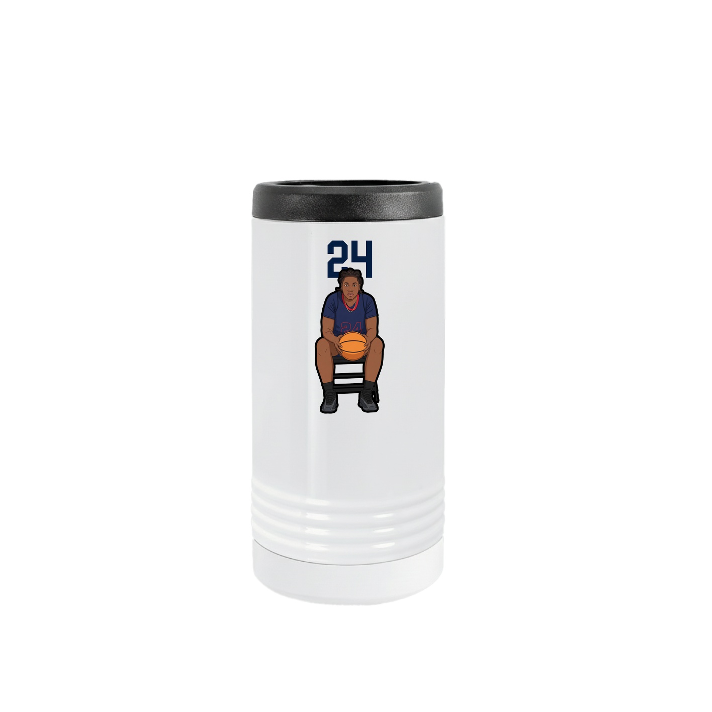 Slim Beverage Holder — Number Top in White