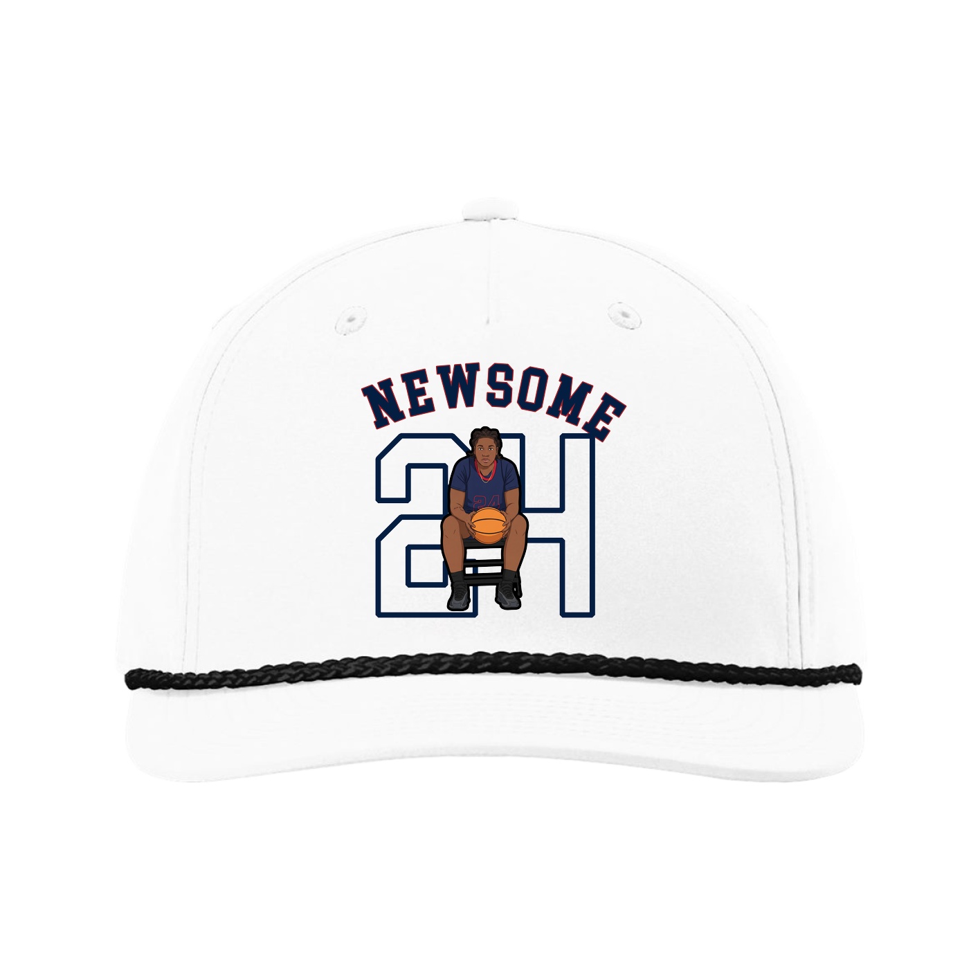Five-Panel Classic Rope Cap — Shirsey Arch in White