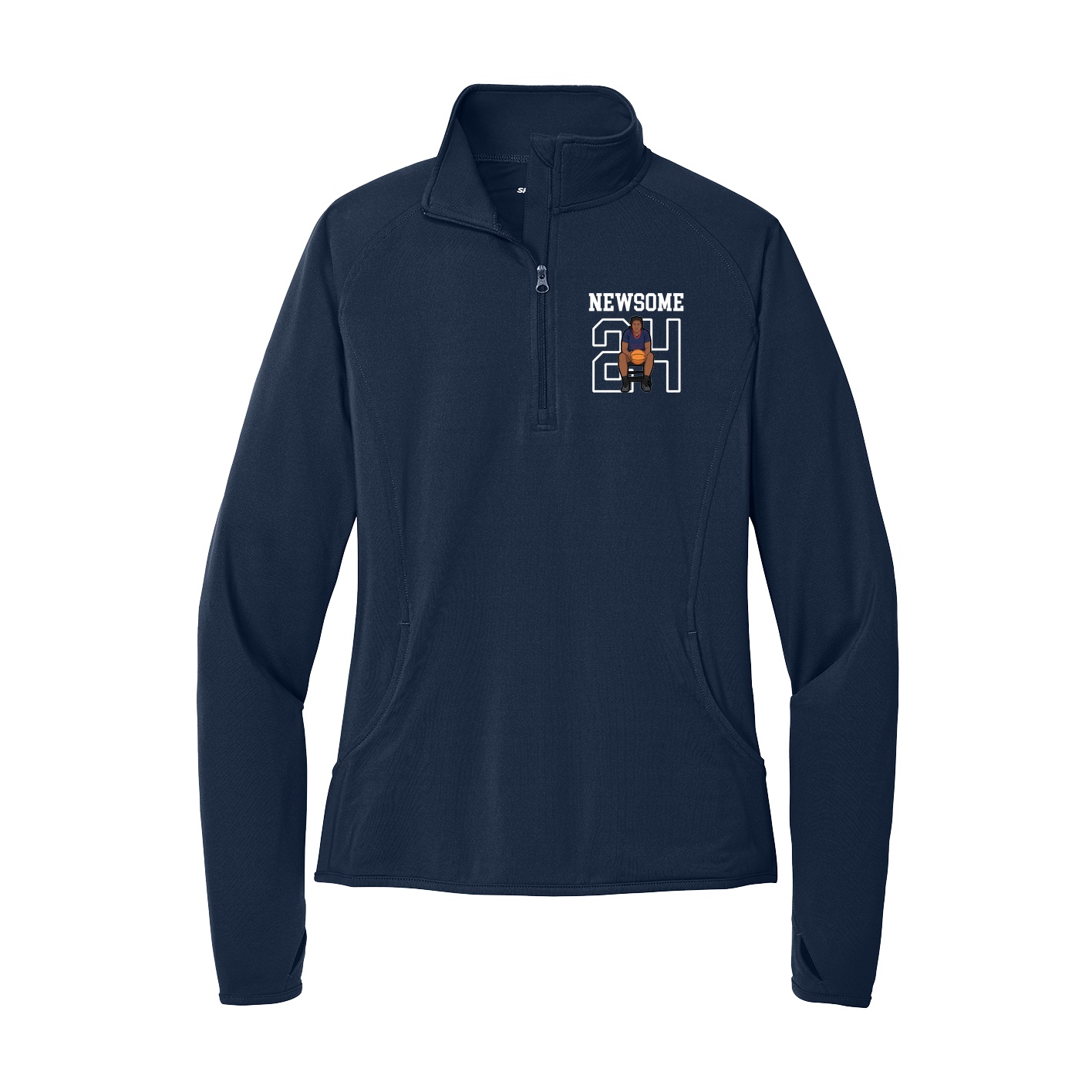 Women's Q-Zip Pullover — Shirsey in Navy