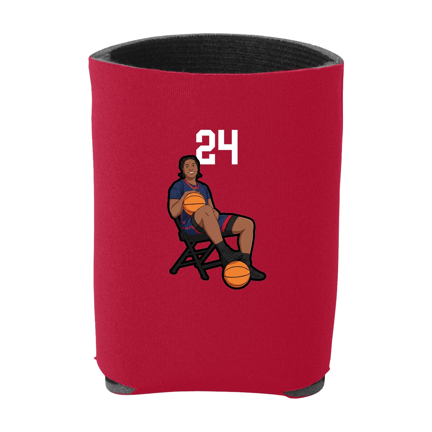 Can Holder — Number Top in Red