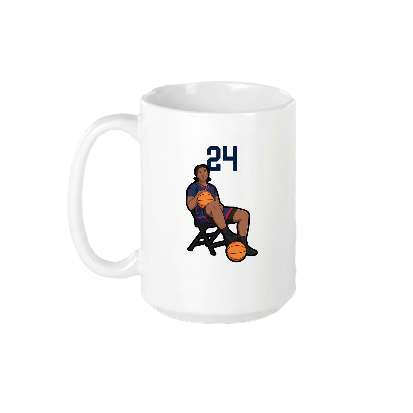 15oz Coffee Mug — Number Top in White