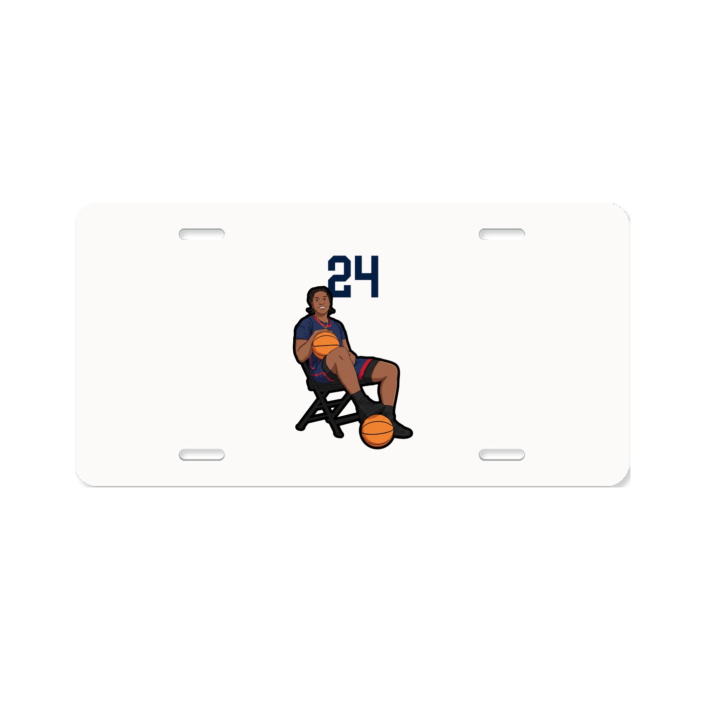 License Plate — Number Top in Classic