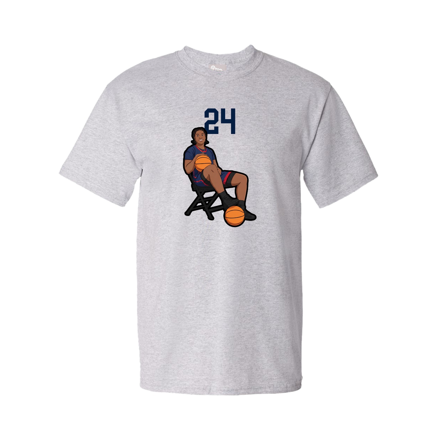 Youth Tee — Number Top in Grey