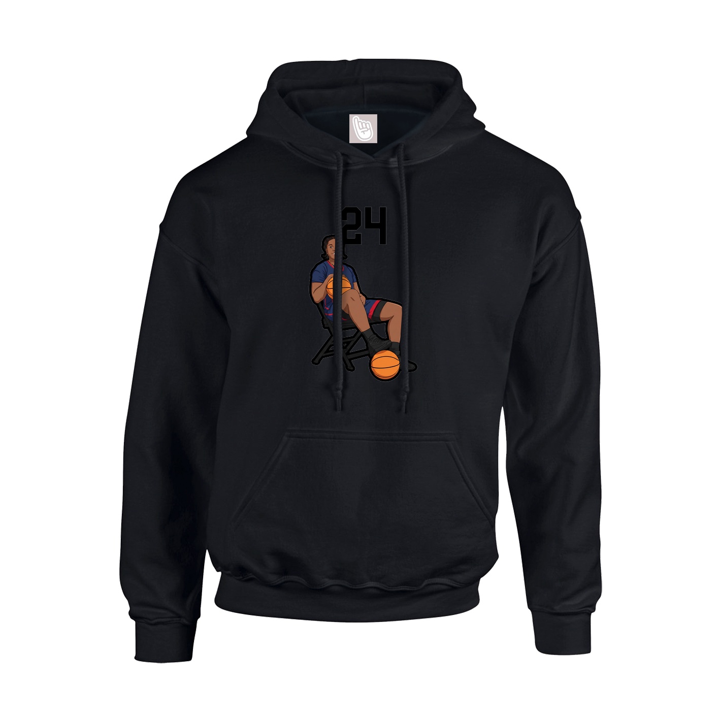 Hoodie — Number Top in Black