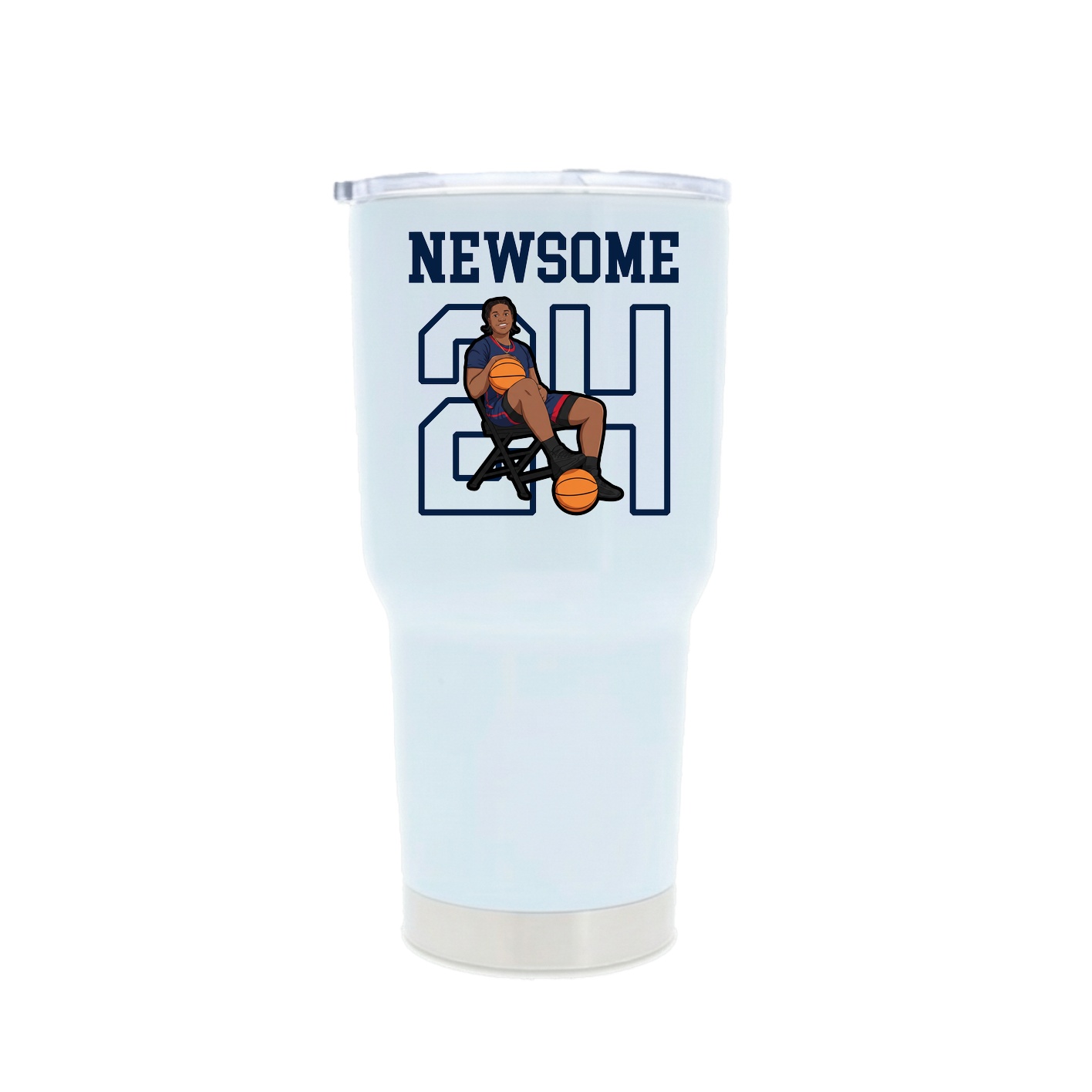 30oz Stainless Steel Tumbler — Shirsey in White