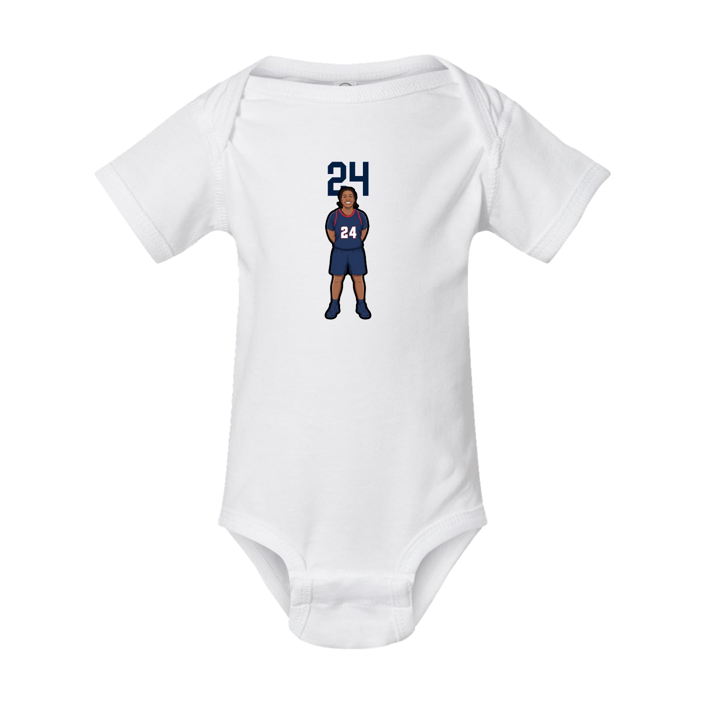 Baby Onesie — Number Top in White