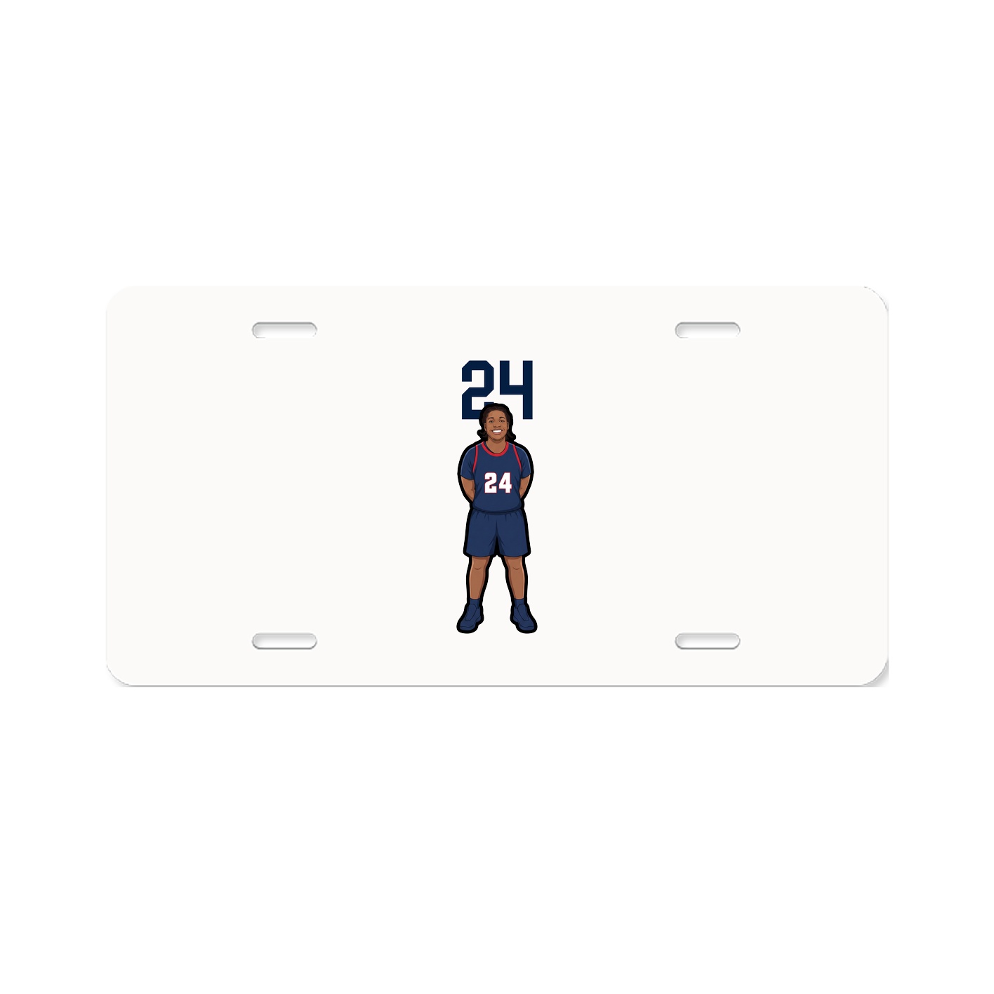 License Plate — Number Top in Classic