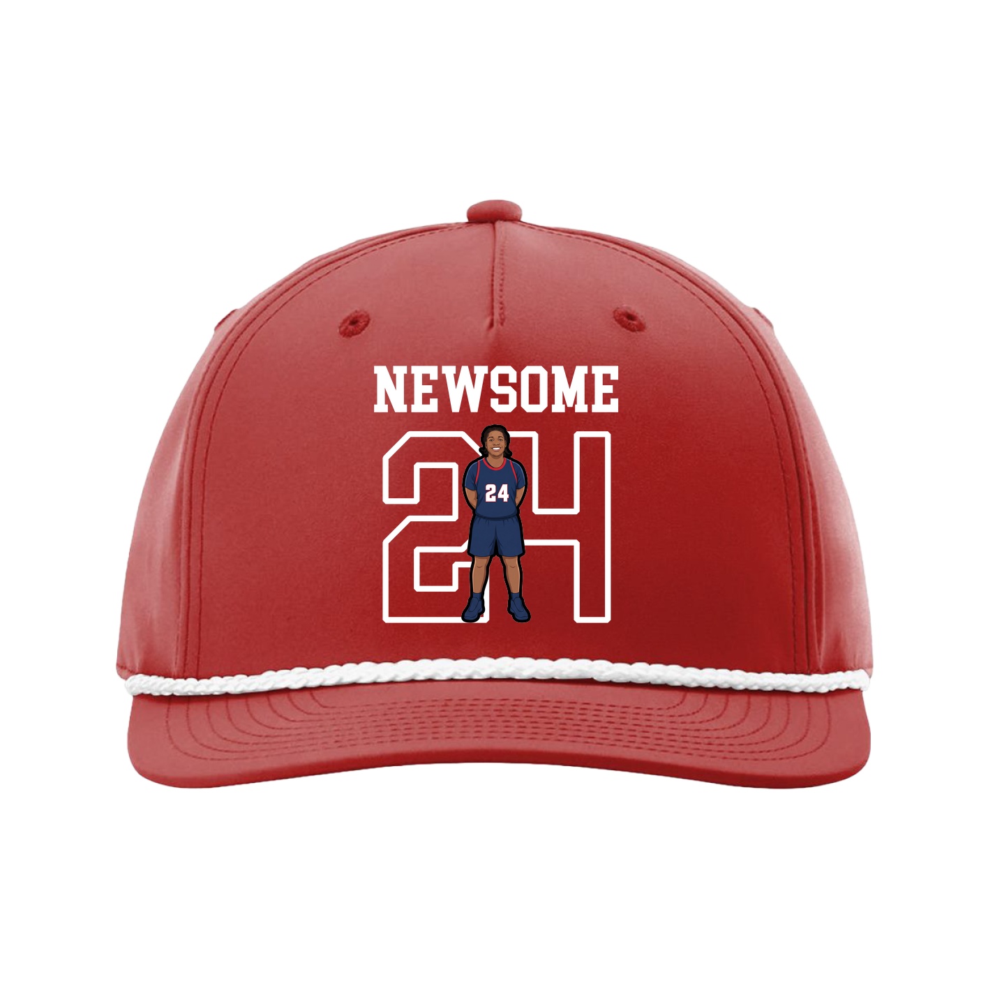 Five-Panel Classic Rope Cap — Shirsey in Red