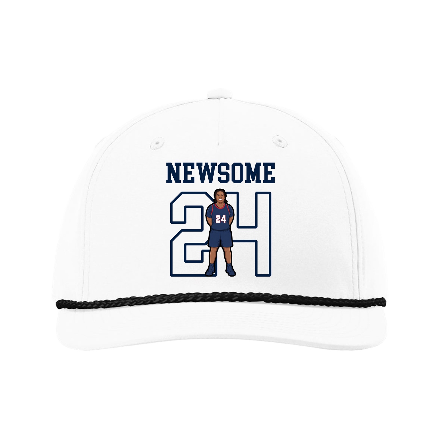 Five-Panel Classic Rope Cap — Shirsey in White