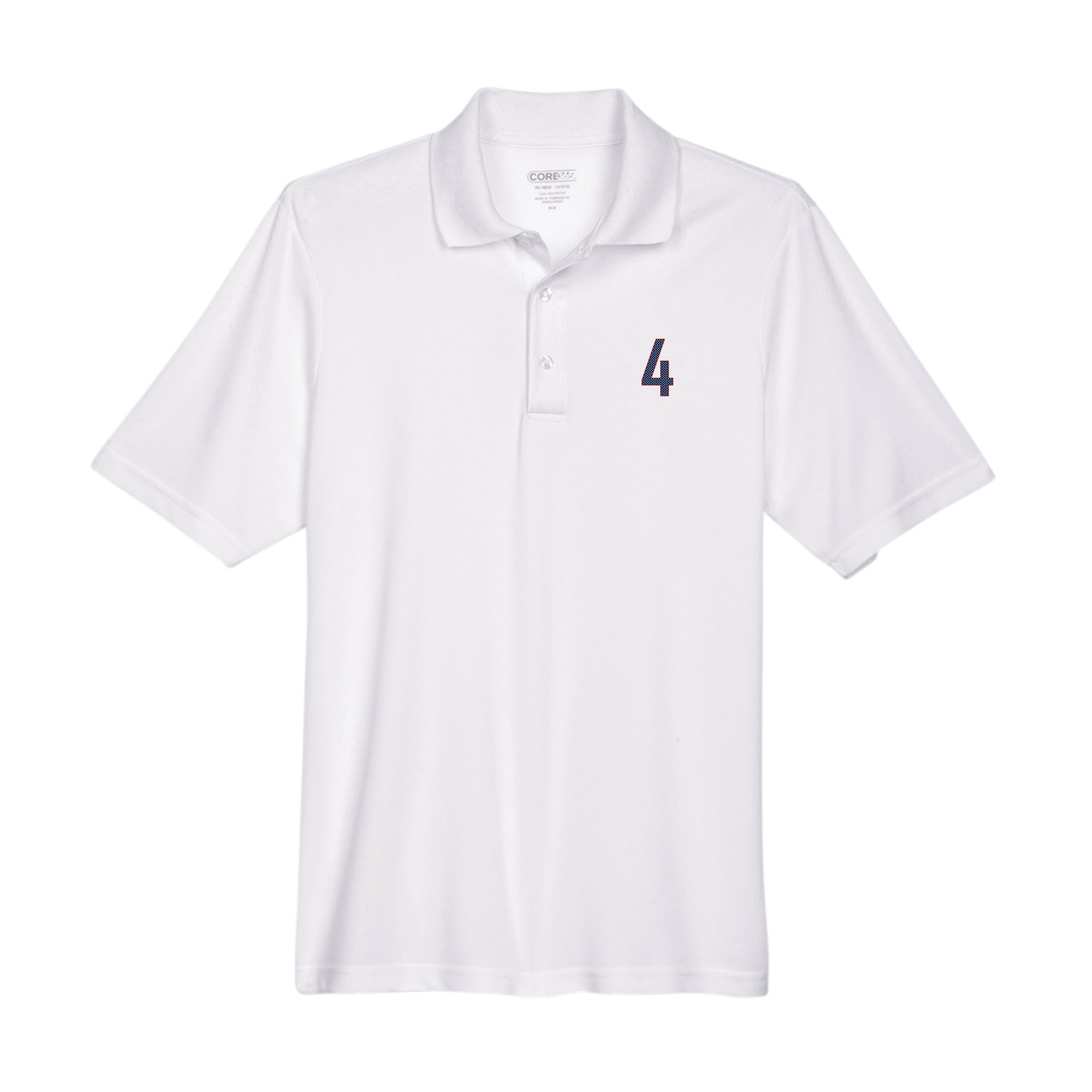 Performance Polo — Front Shirsy in White